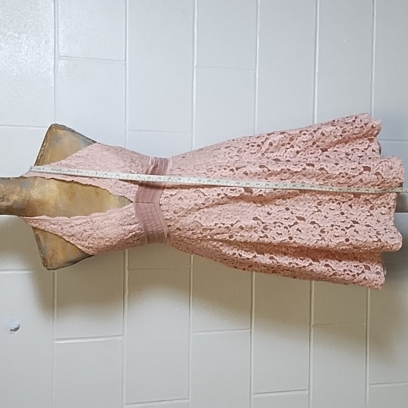 Elegant Pink Lace Halter Dress - Picture 5 of 14